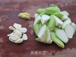 Loofah Fried Shrimp recipe