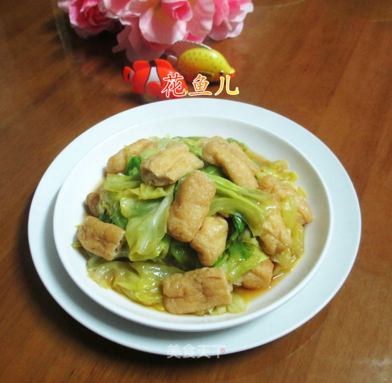 Stir-fried Beef Cabbage with Soy Bean Strips recipe