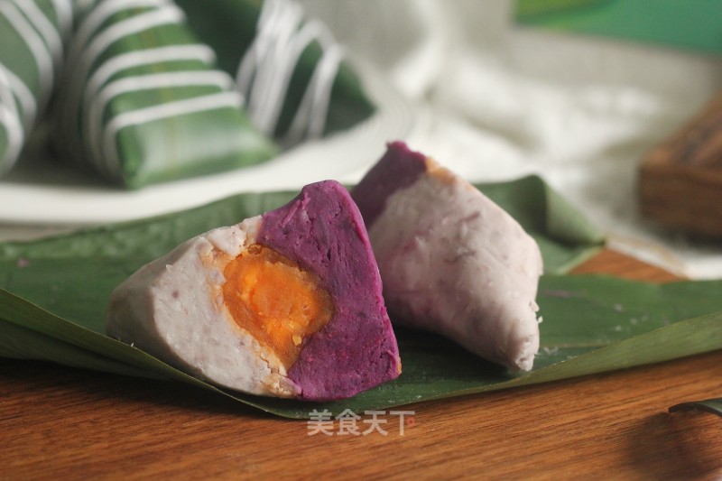 Tasty But Not Fat, New Flavor, Sugar-free, Rice-free, Purple Potato and Taro Mashed Egg Yolk Dumplings recipe