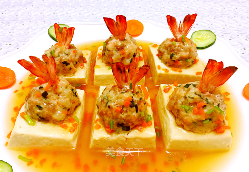Pearl Shrimp Ball Tofu Treasure Box recipe