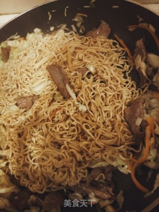 Fried Noodles with Beef recipe