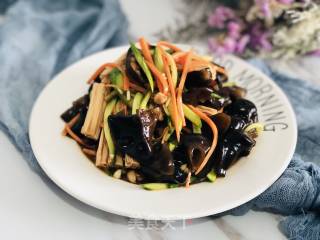 #凉饭菜#yuba Mixed with Fungus recipe