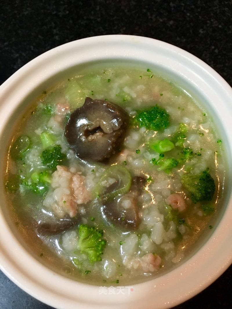 Broccoli Minced Pork Sea Cucumber Congee recipe