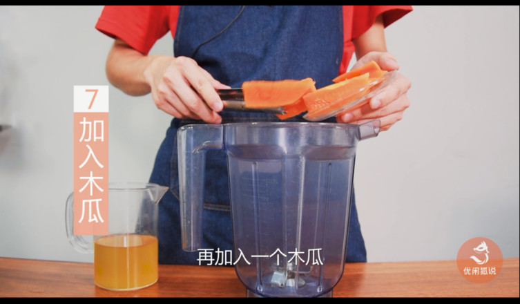 Milk Tea Tutorial-the Practice of Papaya and Avocado recipe