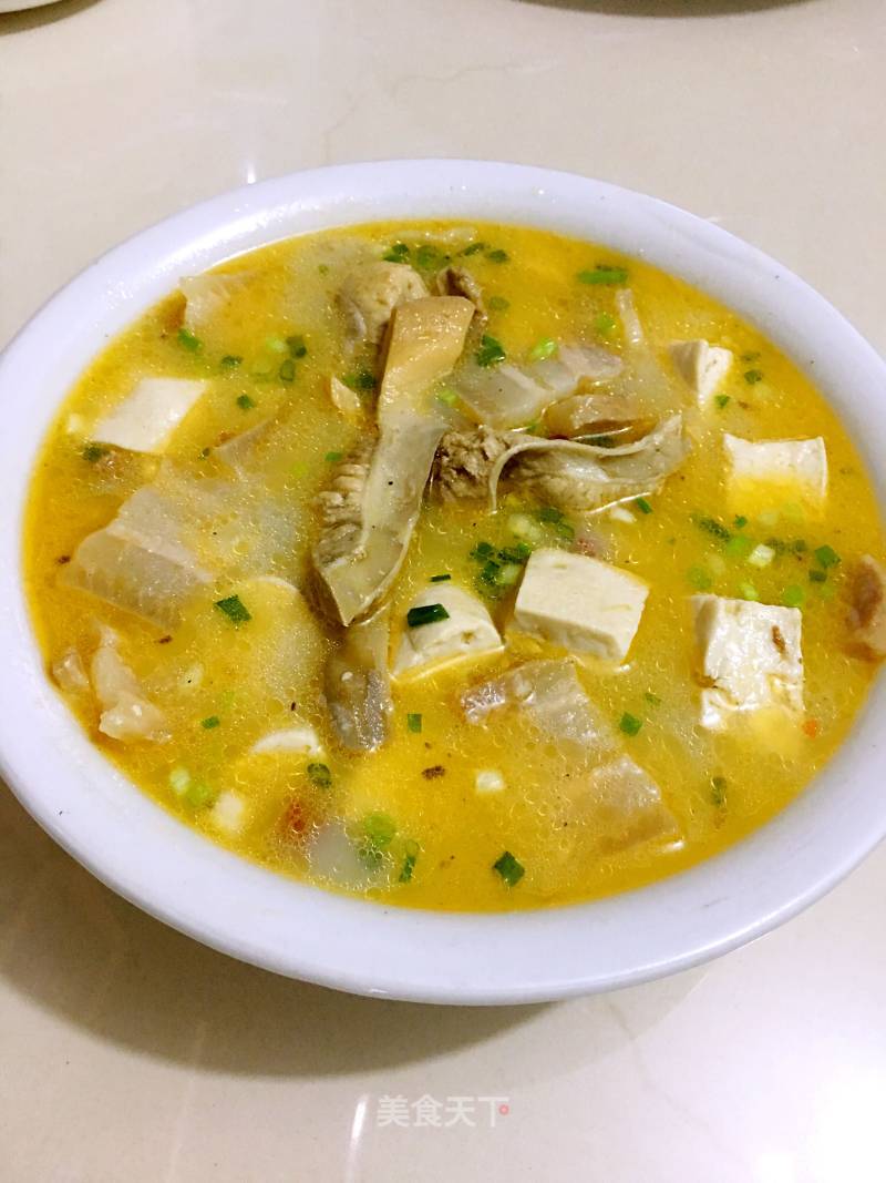 Tofu Soup with Clam and Bacon recipe