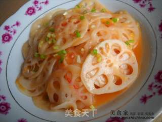 Fresh Lotus Root Slices in Tomato Sauce recipe