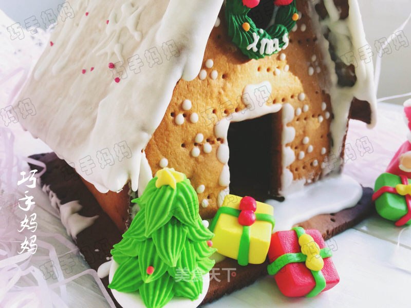 Gingerbread House for The Night---made Gingerbread House Made by Children recipe
