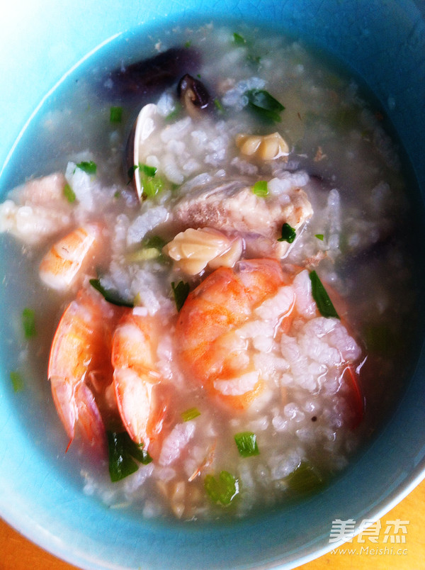 Pork Ribs Seafood Congee recipe