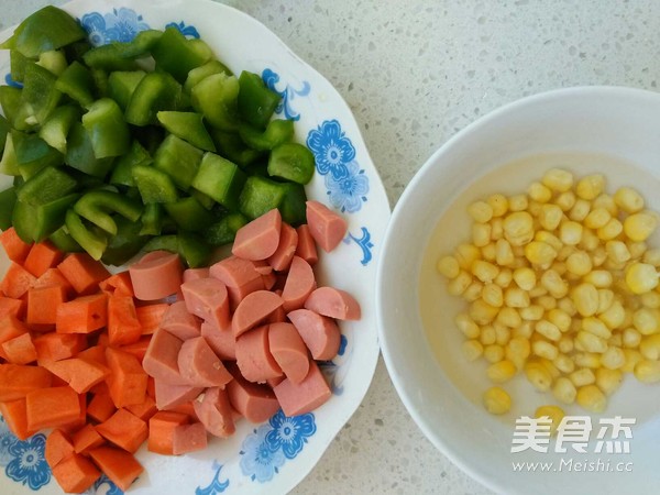 Green Pepper Corn Ham Sausage recipe