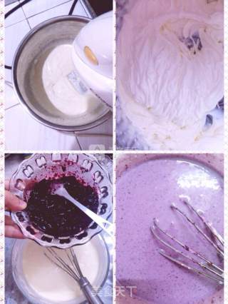 #新良first Baking Competition# Blueberry Yakult Cheese Mousse recipe