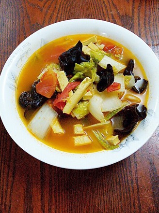 Boiled Mixed Vegetables in Red Sour Soup recipe