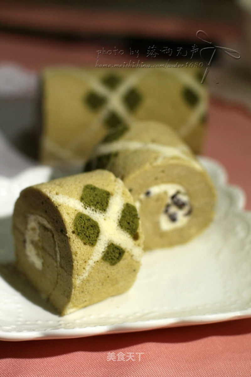 Diamond Matcha Honey Bean Roll recipe