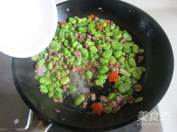 Stir-fried Broad Bean Rice with Minced Meat recipe