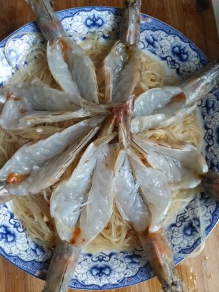 Food-steamed Back Shrimp with Garlic Vermicelli recipe