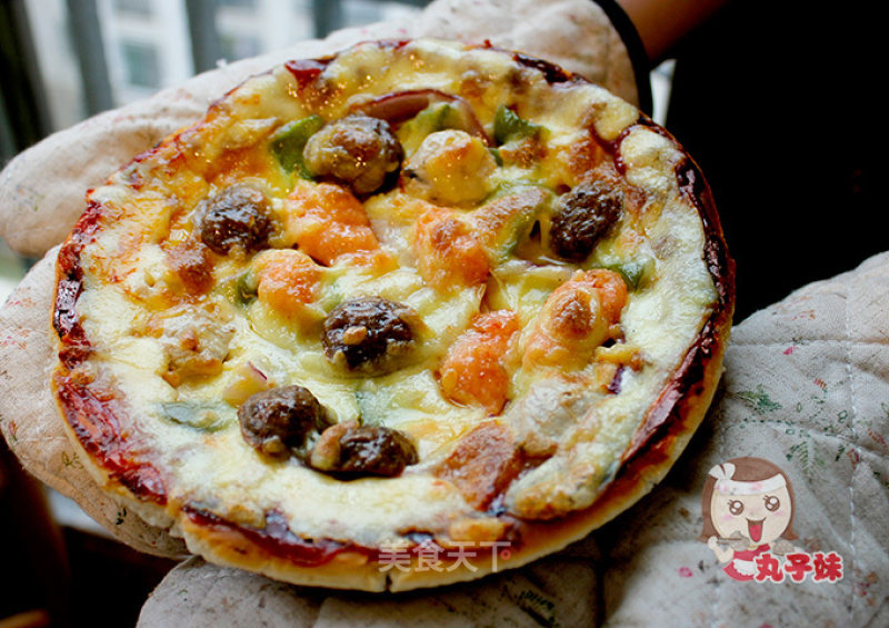 Easy Beef Ball Pizza