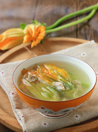 Pumpkin Flower Lean Meat Soup recipe