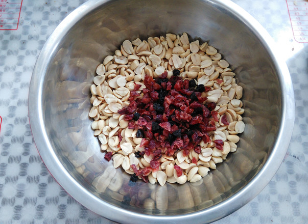 Peanut Cranberry Nougat (bread Maker Version) recipe