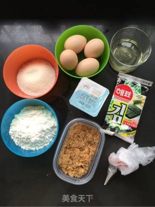 #四session Baking Contest and It's Love to Eat Festival#seaweed and Pork Floss with Small Shells recipe