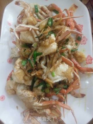 Fried Crab with Ginger and Green Onion recipe