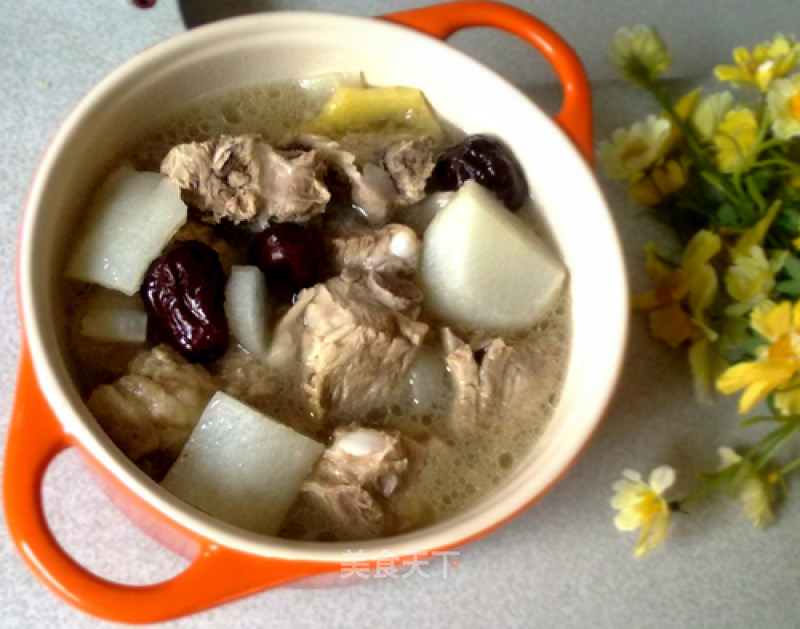 Radish Red Date Pork Ribs Claypot recipe