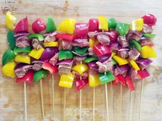 Colorful Beef Skewers recipe