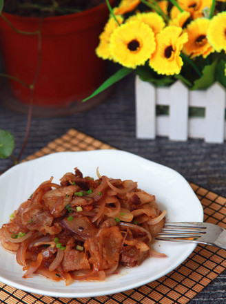 Twice-cooked Pork and Fried Onions recipe