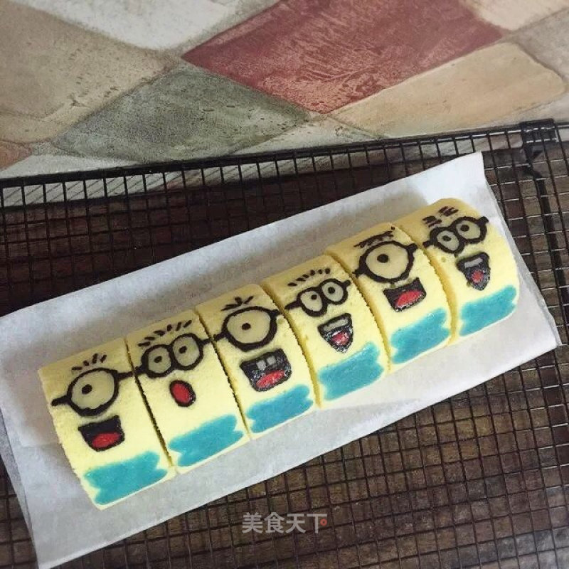 #柏翠大赛#little Yellow Man Cake Roll recipe