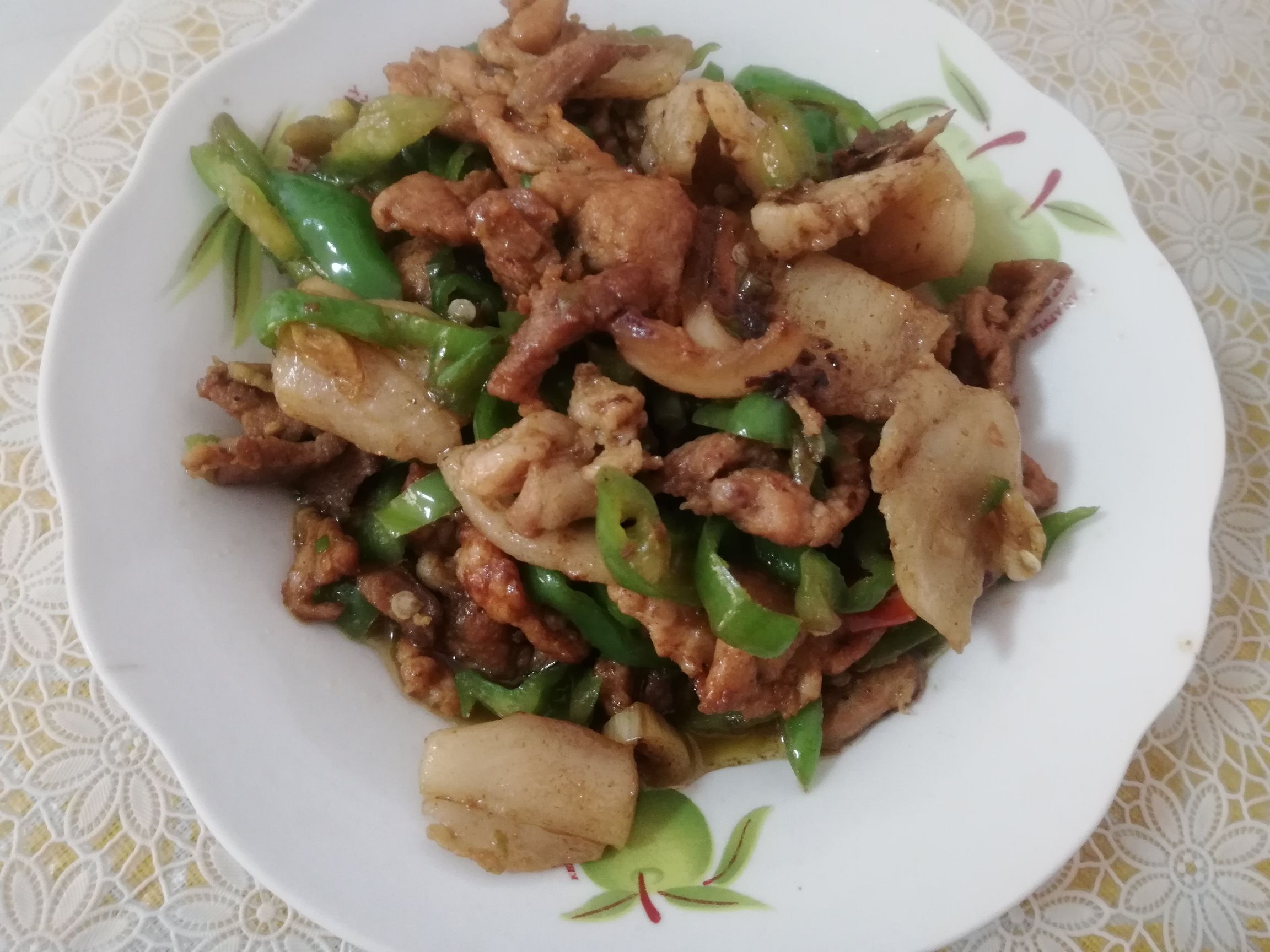 Stir-fried Pork with Green Peppers recipe