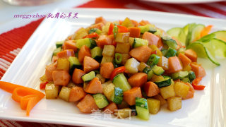 [homel is As Delicious As 18, and The "banquet" is Astonishing] Full of Colors——crispy Sausage Assorted Dice recipe