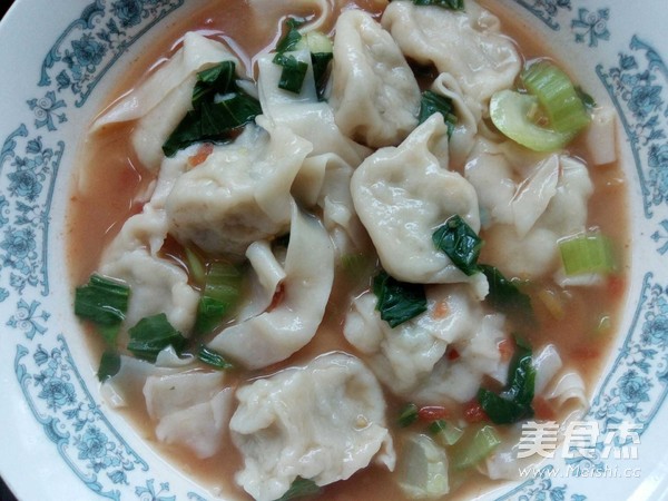 Sour Soup Dumpling Noodles recipe