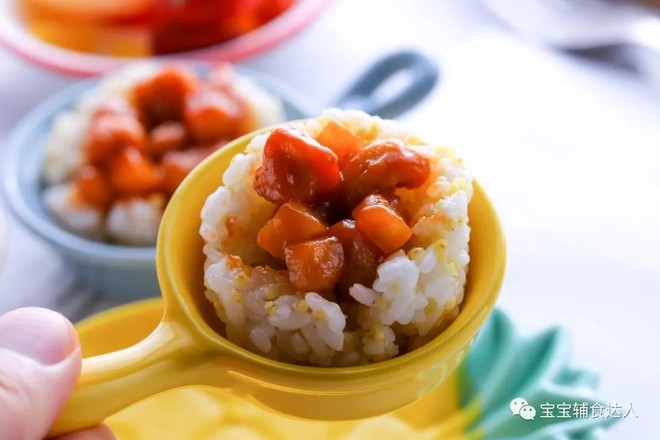 Cherry Meat Rice Bowl Baby Food Recipe