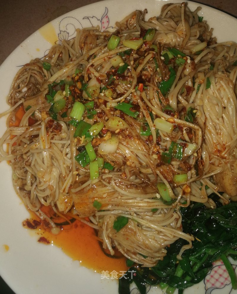 Spicy Enoki Mushroom recipe