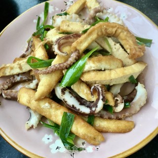 Fried Octopus Legs with Tofu recipe