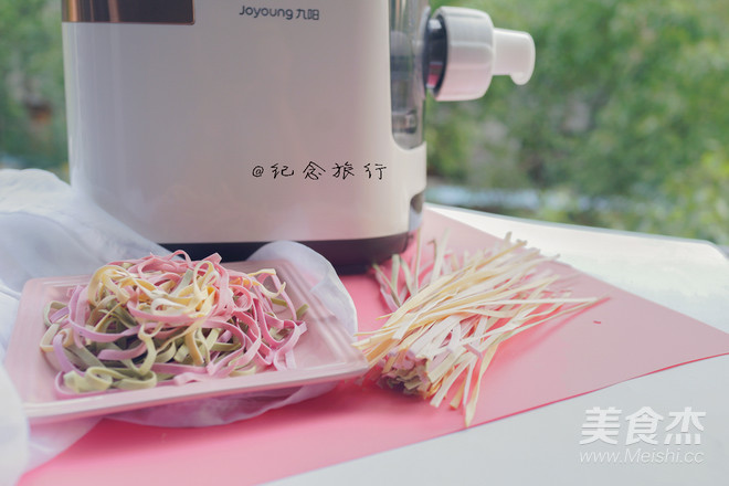 Homemade Colorful Noodles recipe