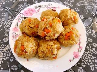 Tudou’s Baby's Favorite Drop--[colorful Vegetable Glutinous Rice Balls] recipe