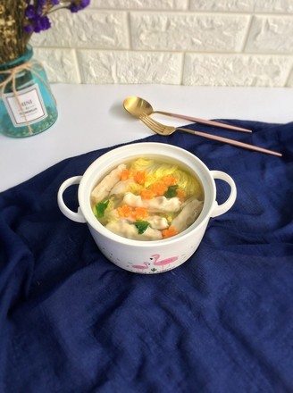 Shrimp Dumplings and Vegetable Soup recipe