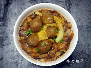 Stewed Cabbage with Pee Balls recipe