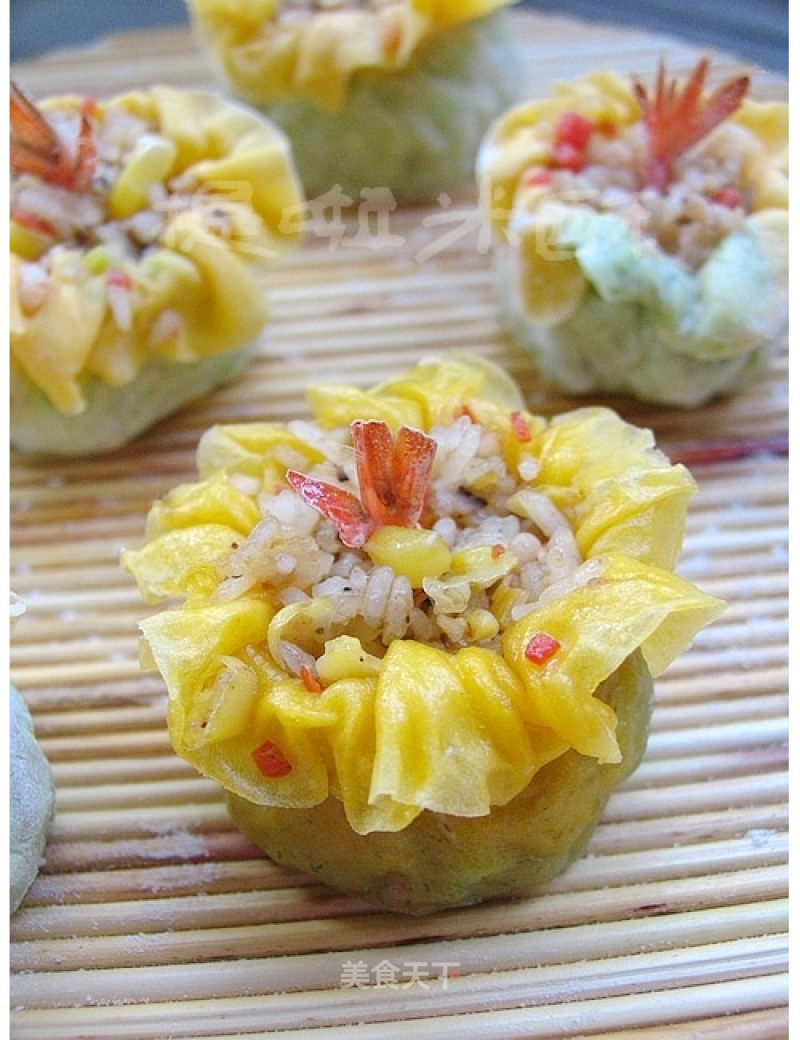 Colorful and Good Taste-jade Golden Arctic Shrimp Siu Mai recipe