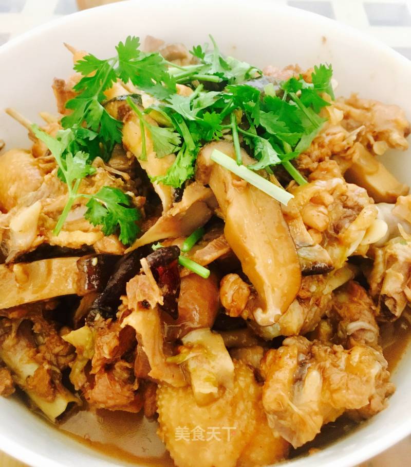 Stewed Chicken with Mushrooms recipe