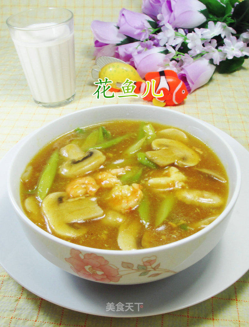 Shrimp, Asparagus and Mushroom Soup recipe