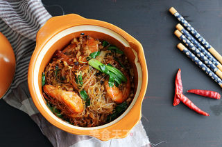 Shrimp and Vermicelli in Clay Pot recipe