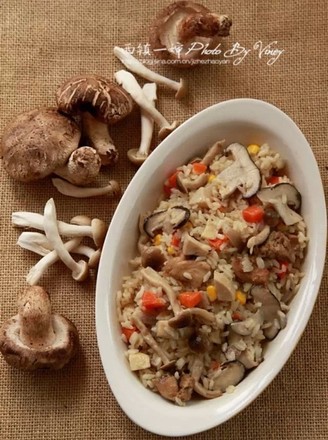 Creamy Mushroom Braised Rice