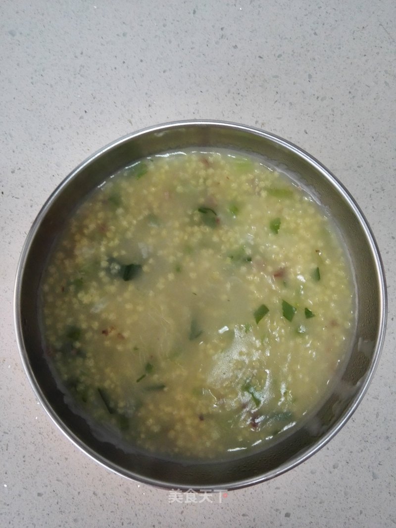 Millet Canola Porridge with Minced Meat recipe