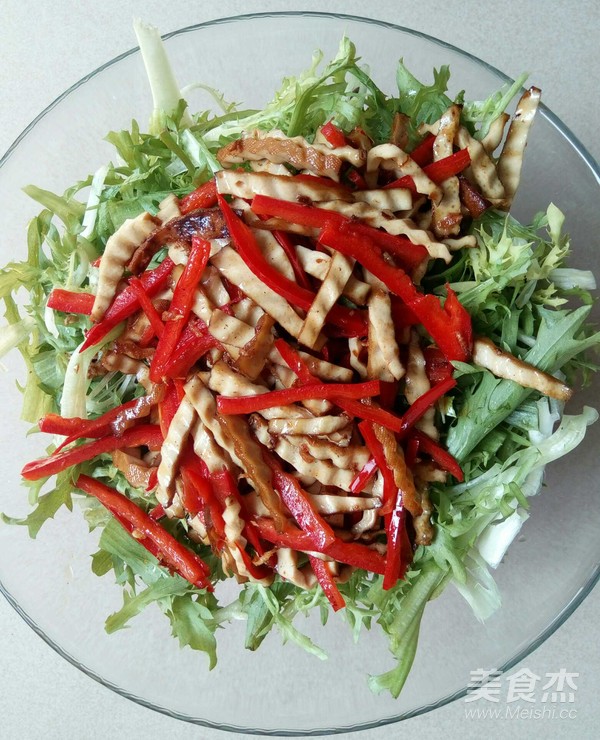 Red Pepper Dried Bean Curd Mixed with Bitter Chrysanthemum recipe