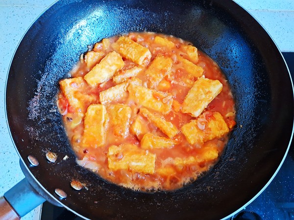 Homemade Tofu in Tomato Sauce recipe