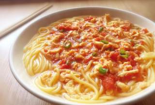 Tomato Egg Corn Noodles recipe