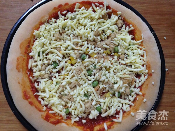 Sausage Pork Floss Pizza recipe