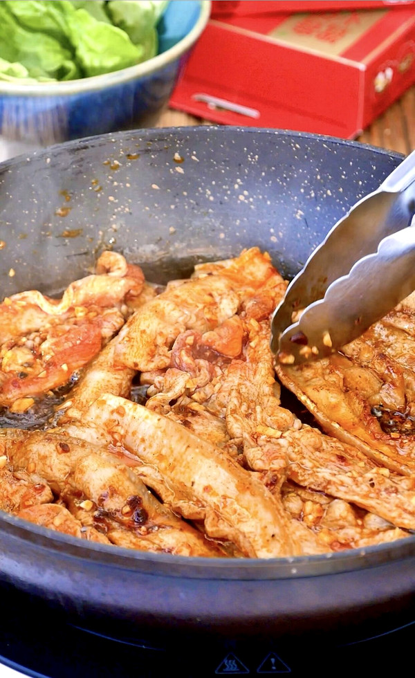 Pan-fried Spicy Pork Belly recipe