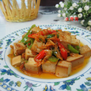 Spicy Pepper Rice Shrimp Tofu Diced recipe