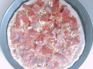Bacon Ham Pizza recipe